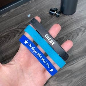 rubber sorority/fraternity bracelets